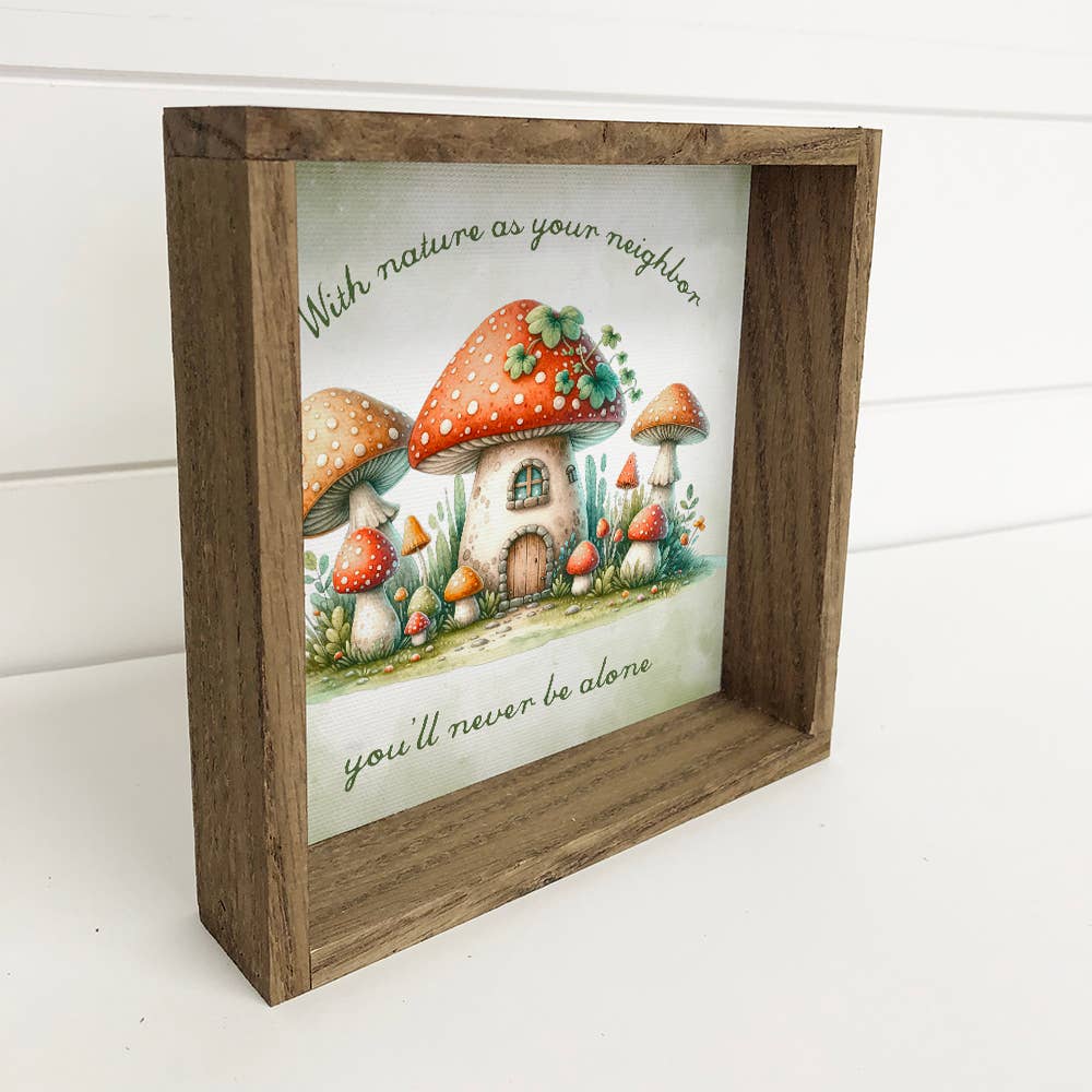 Cottage Mushroom Nature Neighbor - Mushroom Canvas Art Decor