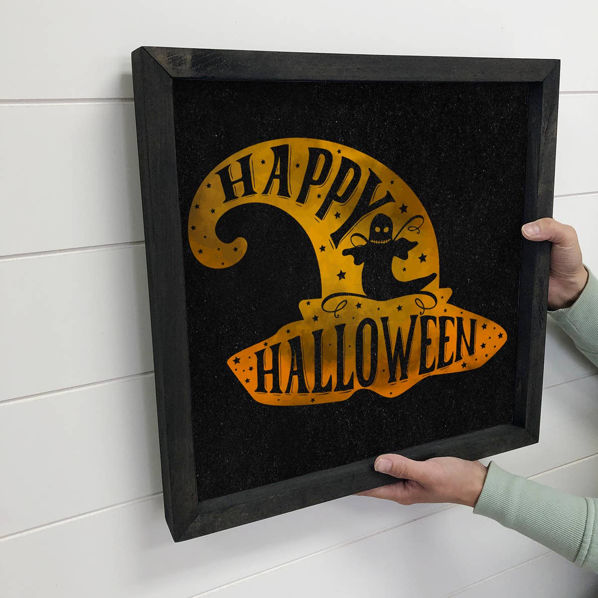 Happy Halloween Hat - Cute Halloween Sign - Halloween Art