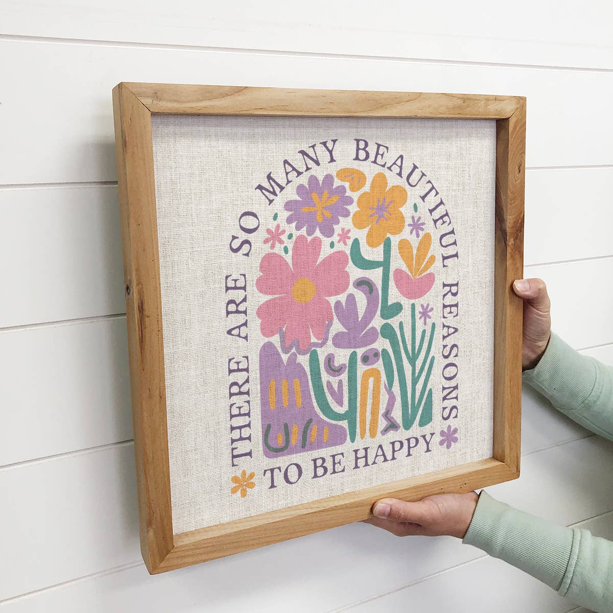 So Many Beautiful Reasons to Be Happy - Flower Canvas Art