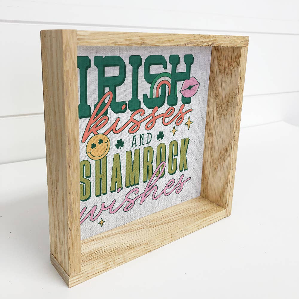 Irish Kisses and Shamrock Wishes - St. Patrick's Day Sign