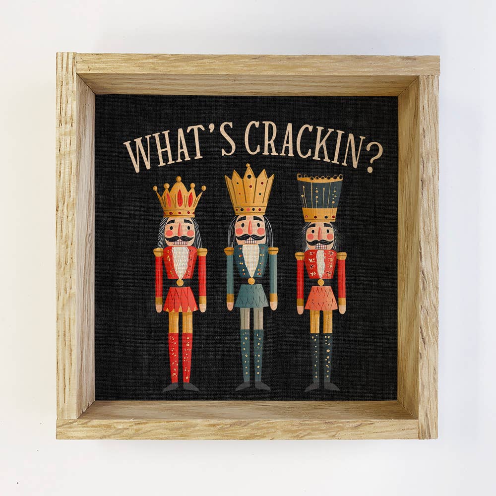 Three Nutcrackers What's Crackin - Christmas Canvas Art