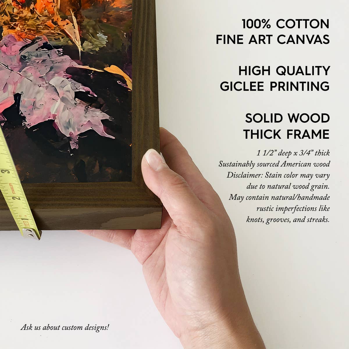 Moody Fall Pumpkin - Fall Canvas Art - Wood Framed Artwork