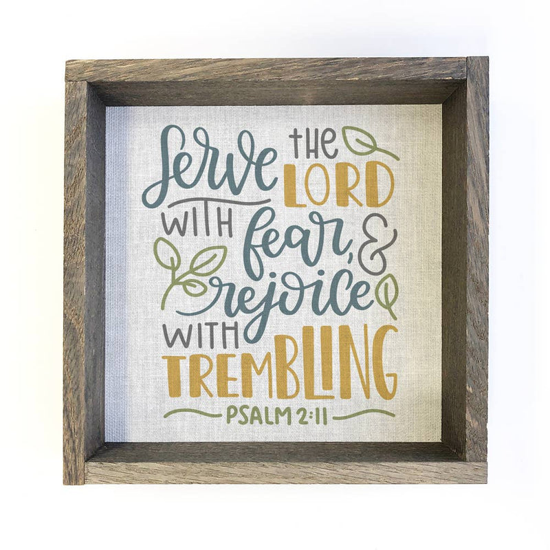 Serve the Lord Wall Art - Scripture Canvas Art - Wood Framed