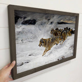 Pack of Wolves Painting - Wolf Canvas Art - Wood Framed Art