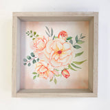Peach Flower Bouquet - Spring Flower Painting - Flower Art