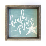 Beach Please - Cute Beach Word Sign - Beach House Wall Art