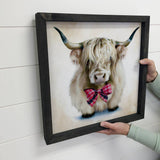Cute Cow Farmhouse Sign - Highland Cow Bow Tie