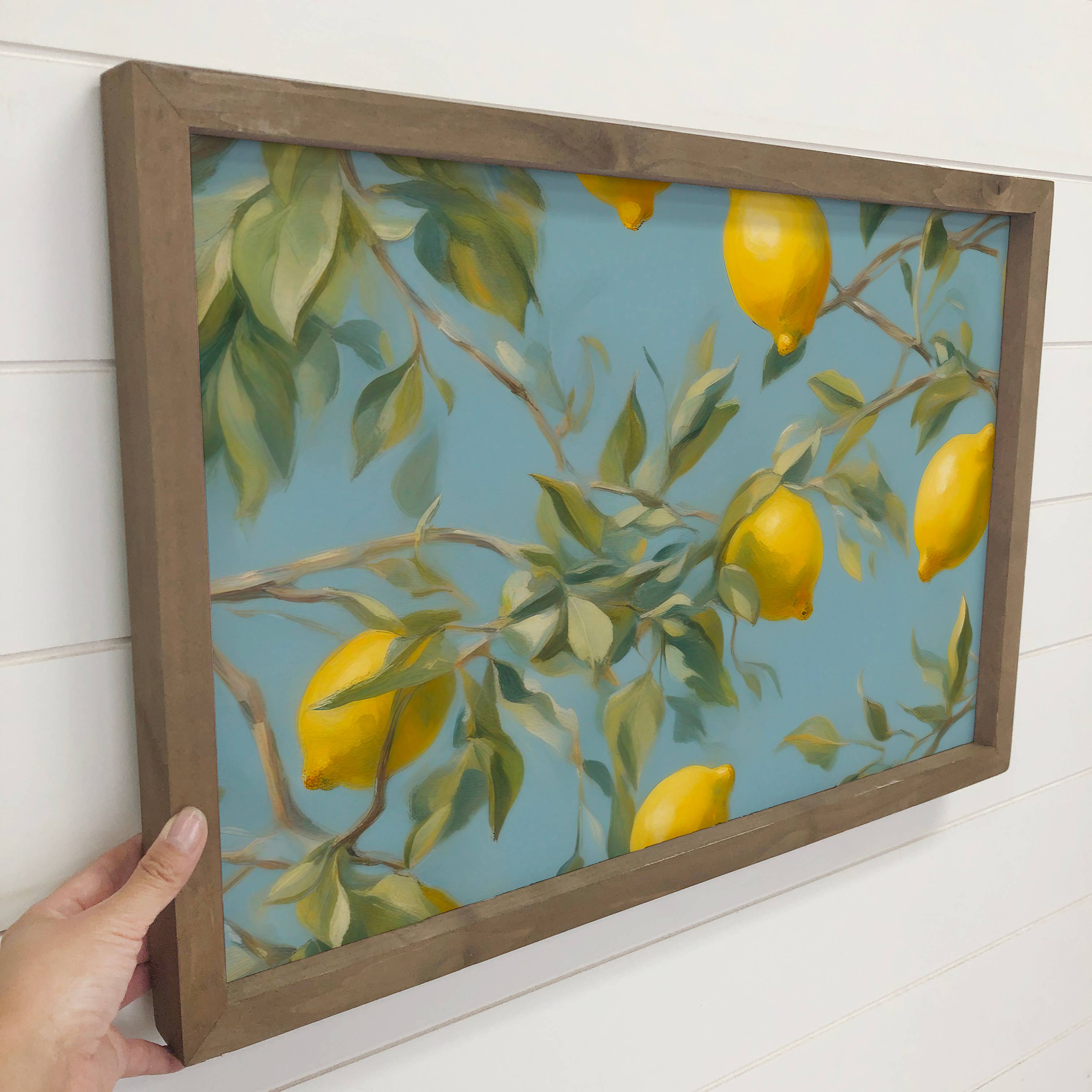 Lemon Branches - Summertime Wall Art - Farmhouse Canvas Art