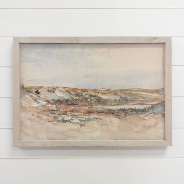 Newport Painting - Landscape Canvas Art - Wood Framed