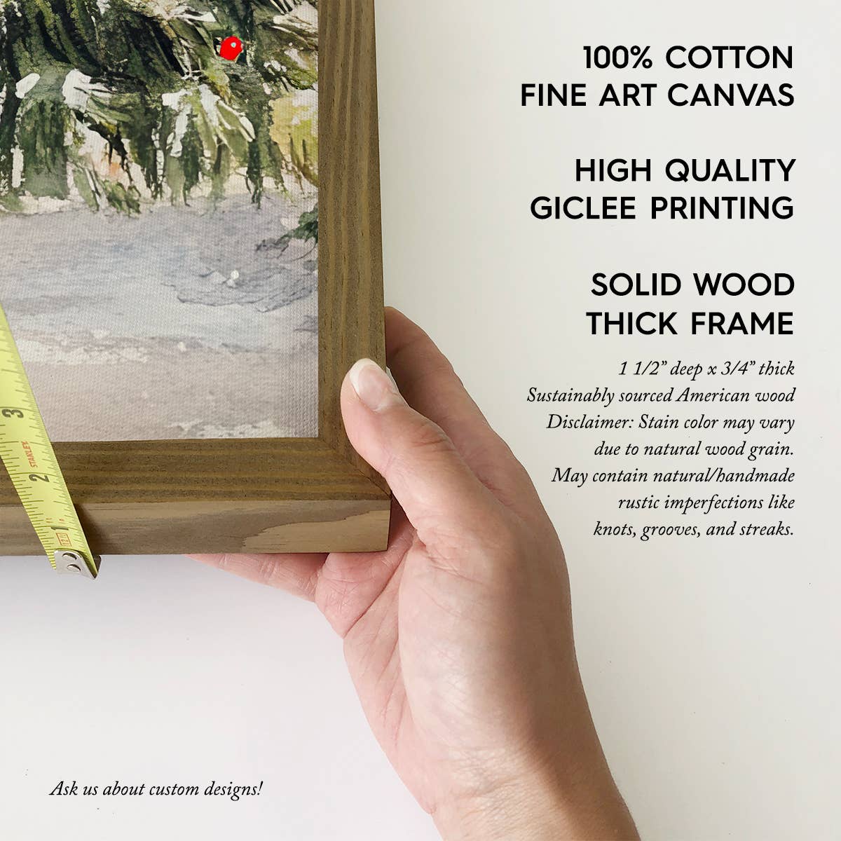 Christmas Red Barn in Snow - Farmhouse Christmas Wall Art