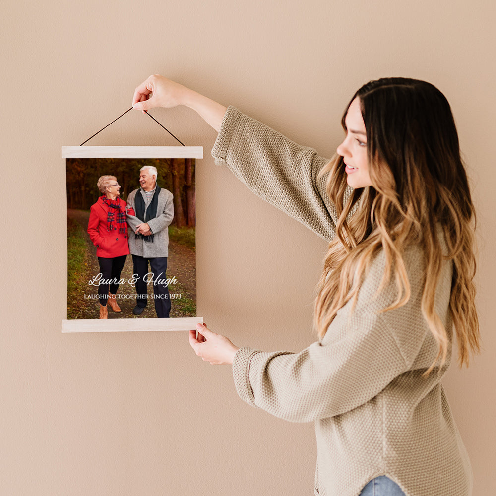 50th Anniversary Gift - Custom Framed Canvas of Couple's Photo