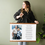 50th Anniversary Gift - Poem and Photo Canvas with Wood Frame