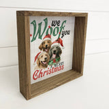 We Woof You a Merry Christmas - Cute Animal Canvas Wall Art