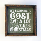 Cost A Lot Like Christmas - Holiday Gnome - Framed Canvas
