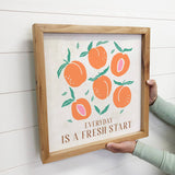 Boho Abstract Peaches Fresh Start - Boho Fruit Inspiring Art