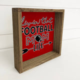 Custom Living That Football Mom Life Small Canvas Sign