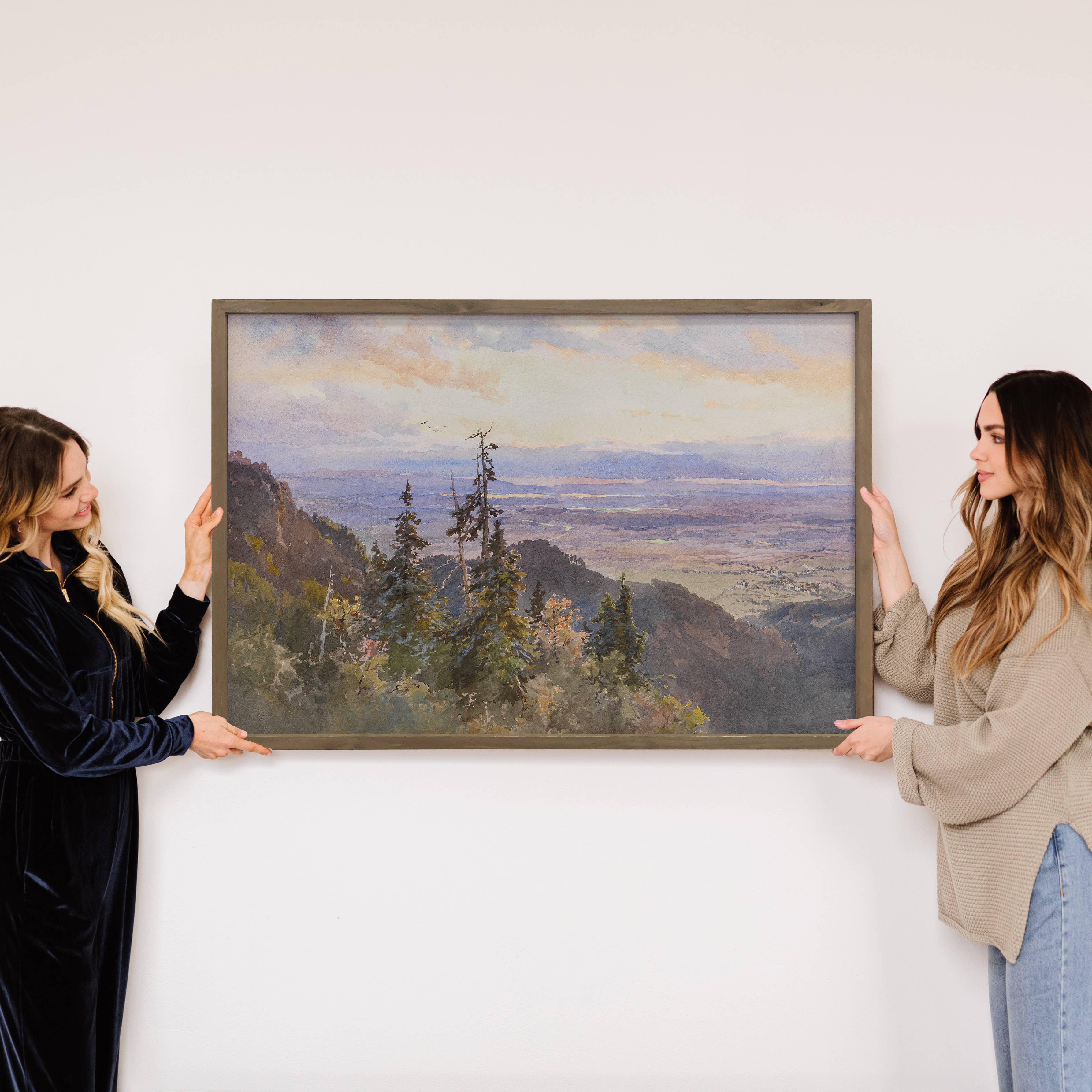 Tree Line on the Mountains - Mountain Landscape Canvas Art