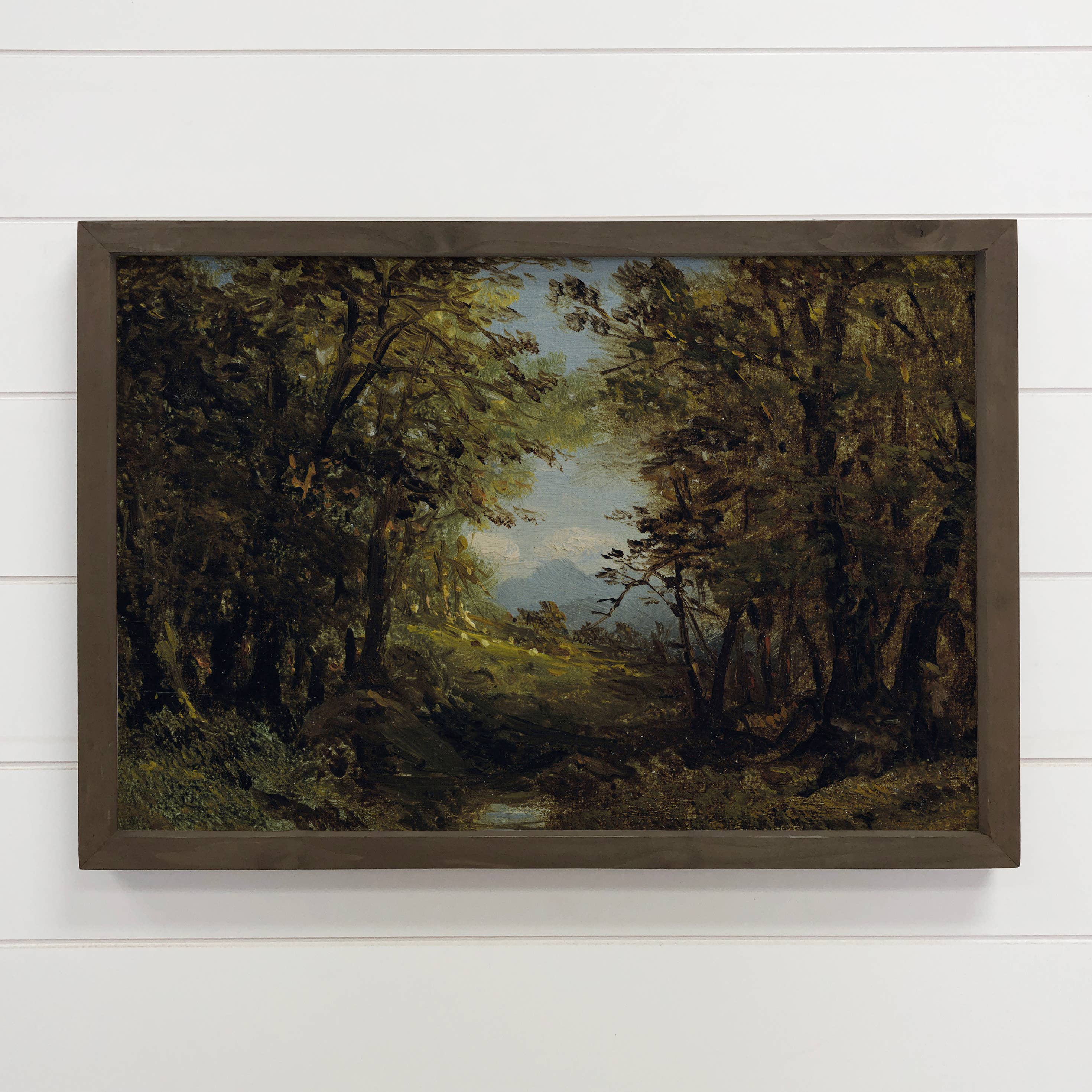 Clearing in the Trees - Nature Landscape Canvas Art - Framed