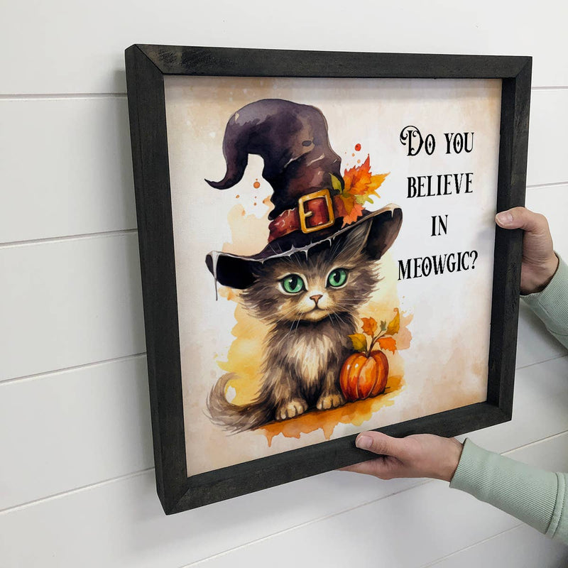 Meowgic Cat Halloween - Cute Halloween Kitten - Word Sign