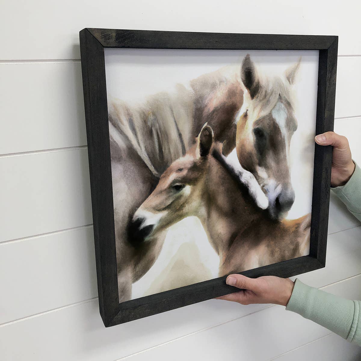 Farmhouse Horse Sign - Mama Horse and Baby Foal Mother's Day