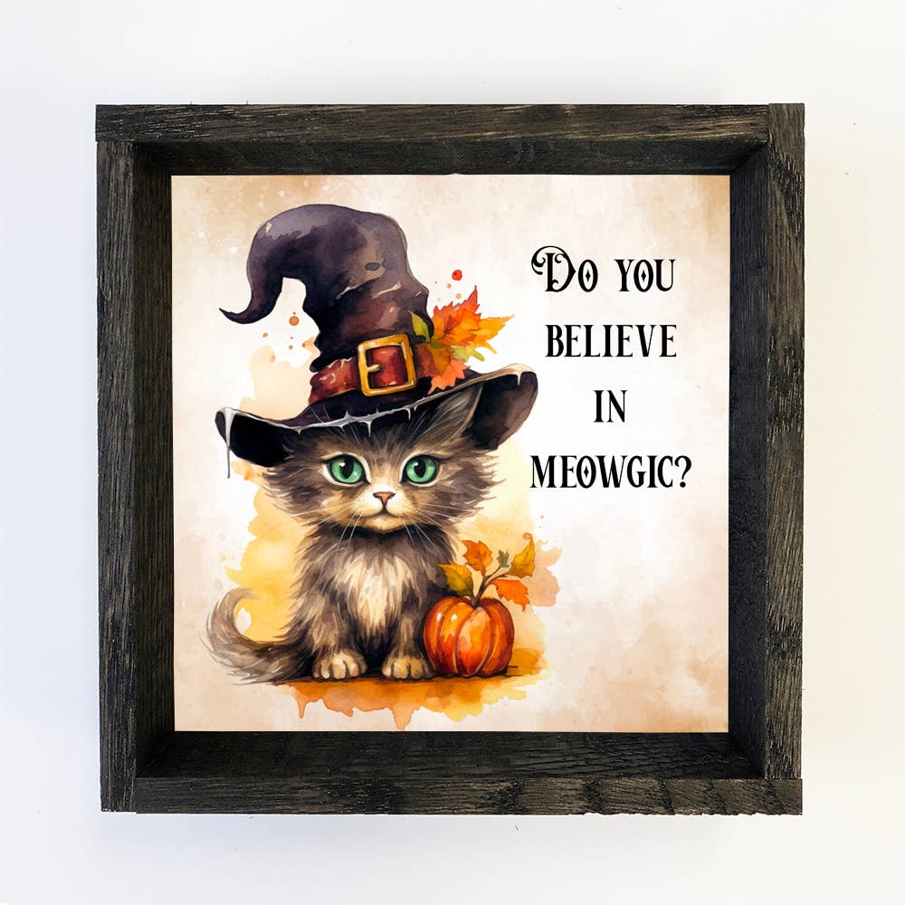 Meowgic Cat Halloween - Cute Halloween Kitten - Word Sign