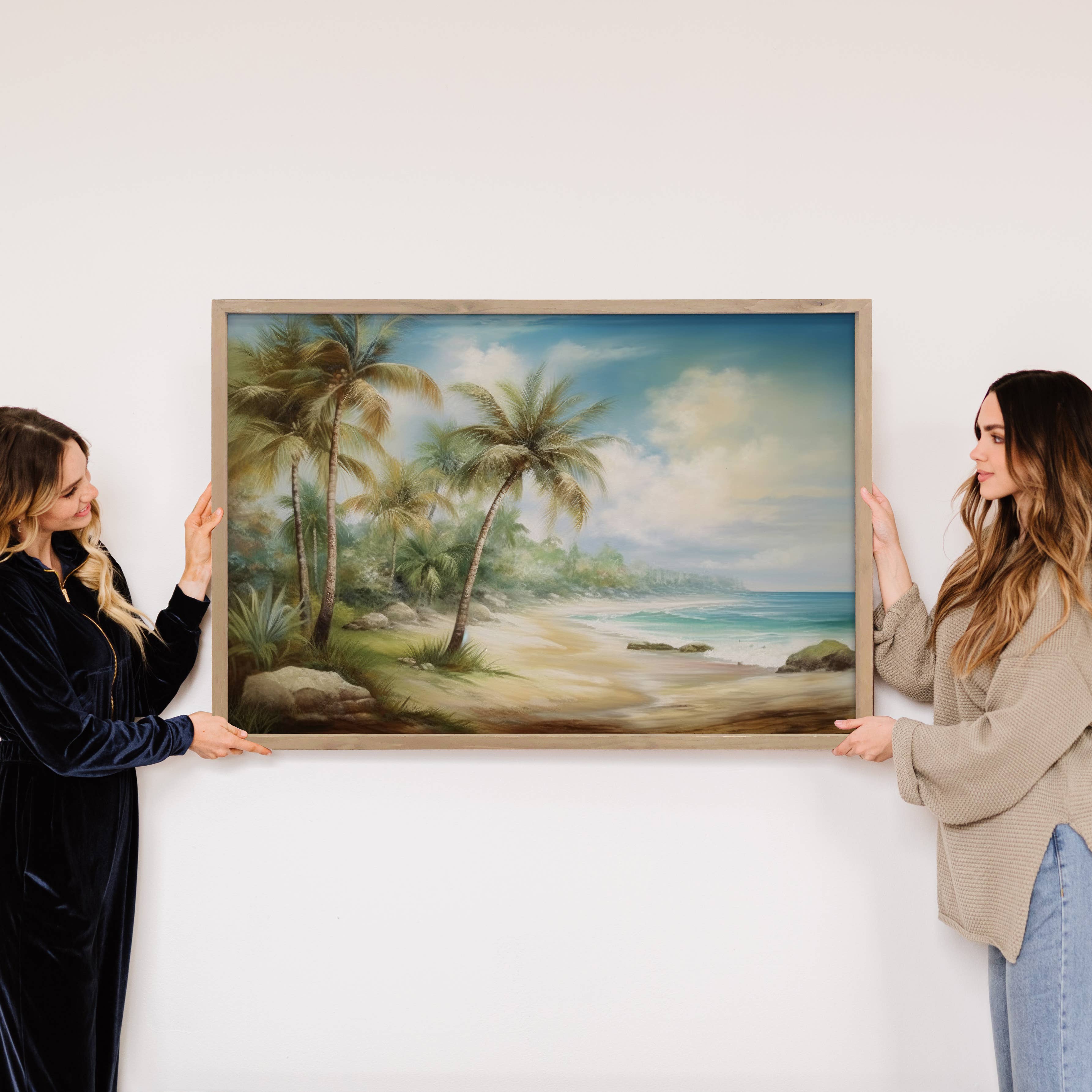 Modern Beach Painting - Beach House Wall Art - Framed Art