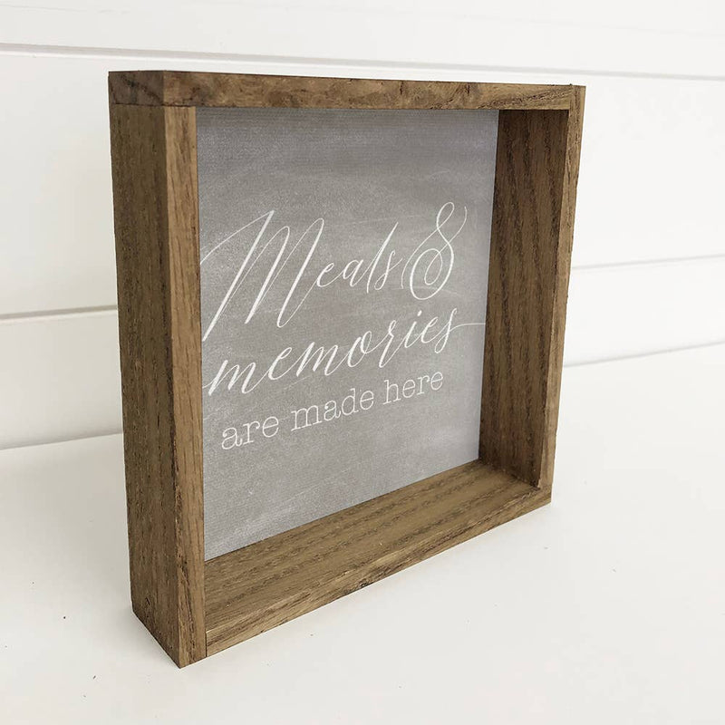 Meals and Memories are Made Here Small Canvas Gift