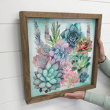 Succulent Watercolor - Soothing Succulent Wall Art