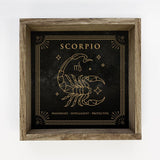 Scorpio Zodiac Horoscope Sign Canvas and Wood Wall Art