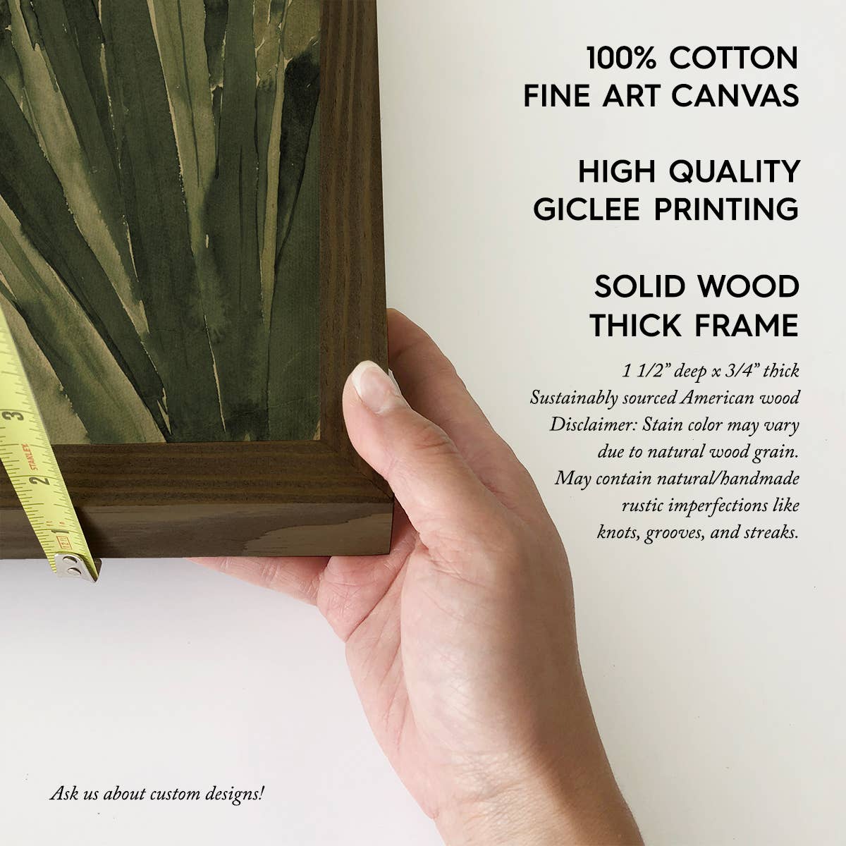 Tropical Plant Monochromatic - Tropical Canvas Art - Framed