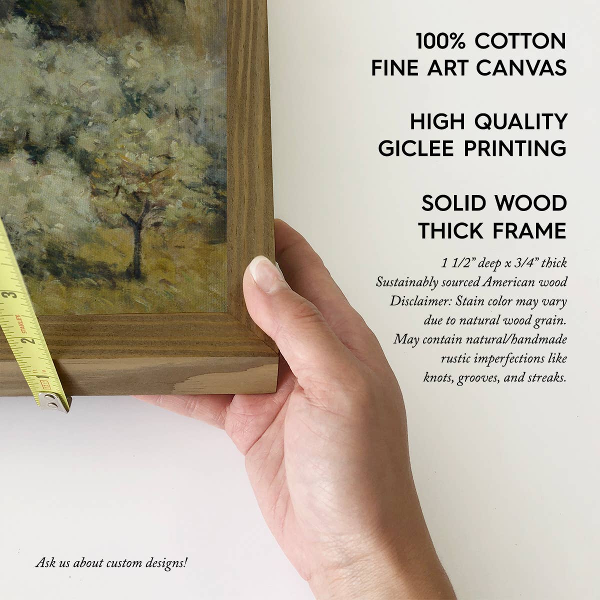 French Countryside - Landscape Canvas Art - Wood Framed Art