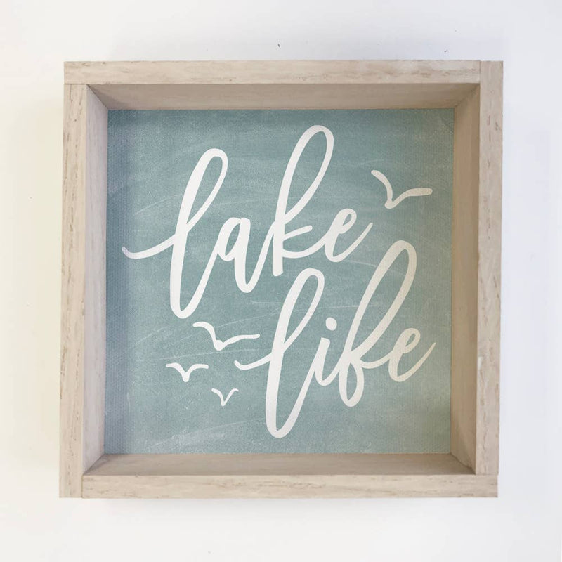 Lake Life - Lake House Word Sign - Cute Lake House Wall Art