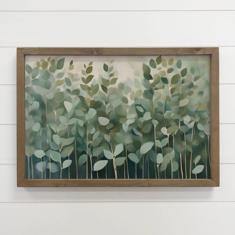 Eucalyptus Ombre - Nature Canvas Art - Wood Framed Wall Art