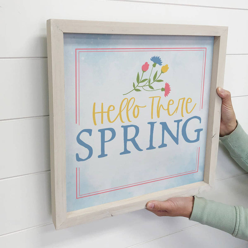 Spring Decor- Hello There Spring Cute Mantel Sign