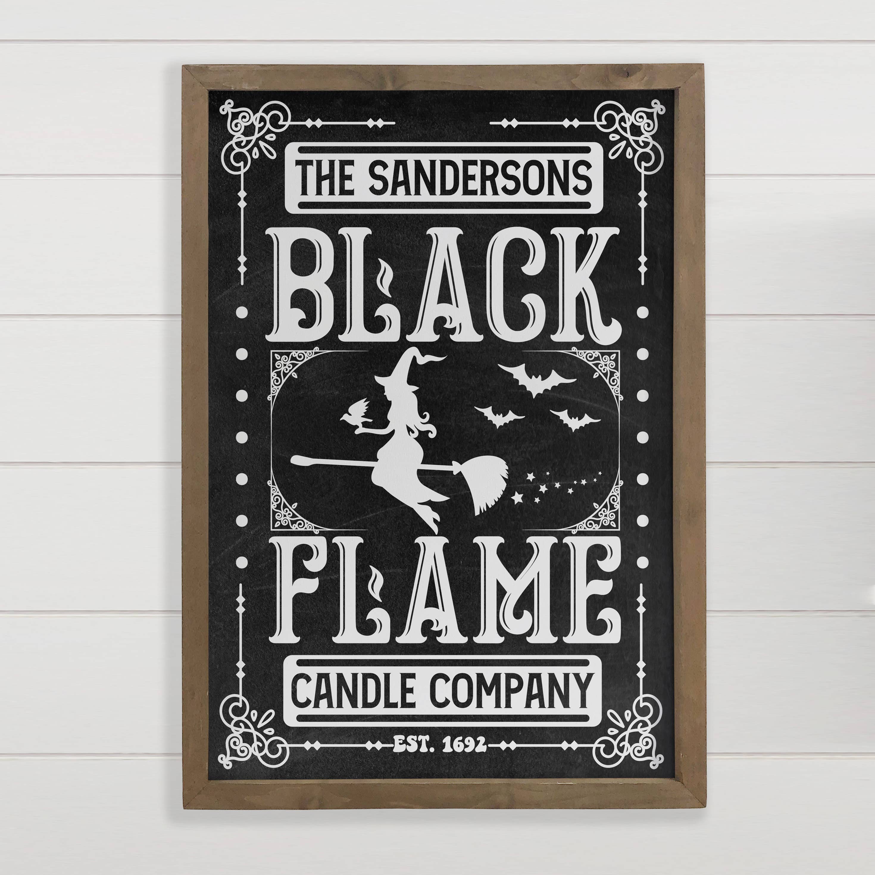 Sandersons Black Flame Candle Company - Halloween Sign Decor