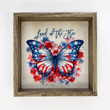 Land of the Free Butterfly - American Butterfly & Frame