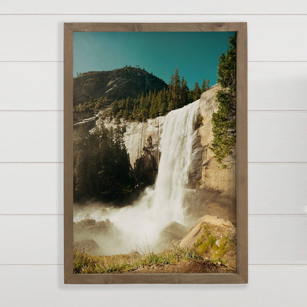 Yosemite Falls - Framed Nature Photograph - Mountain Cabin