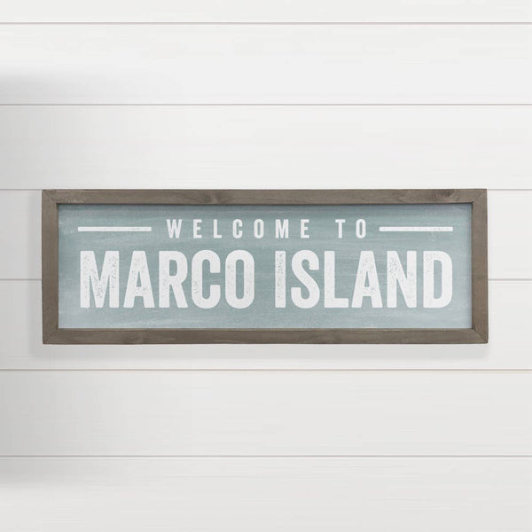 Customizable Welcome City Sign - Welcome Marco Island Sign