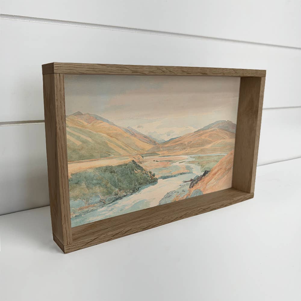 Intermountain West - Mountain Landscape Canvas Art - Framed