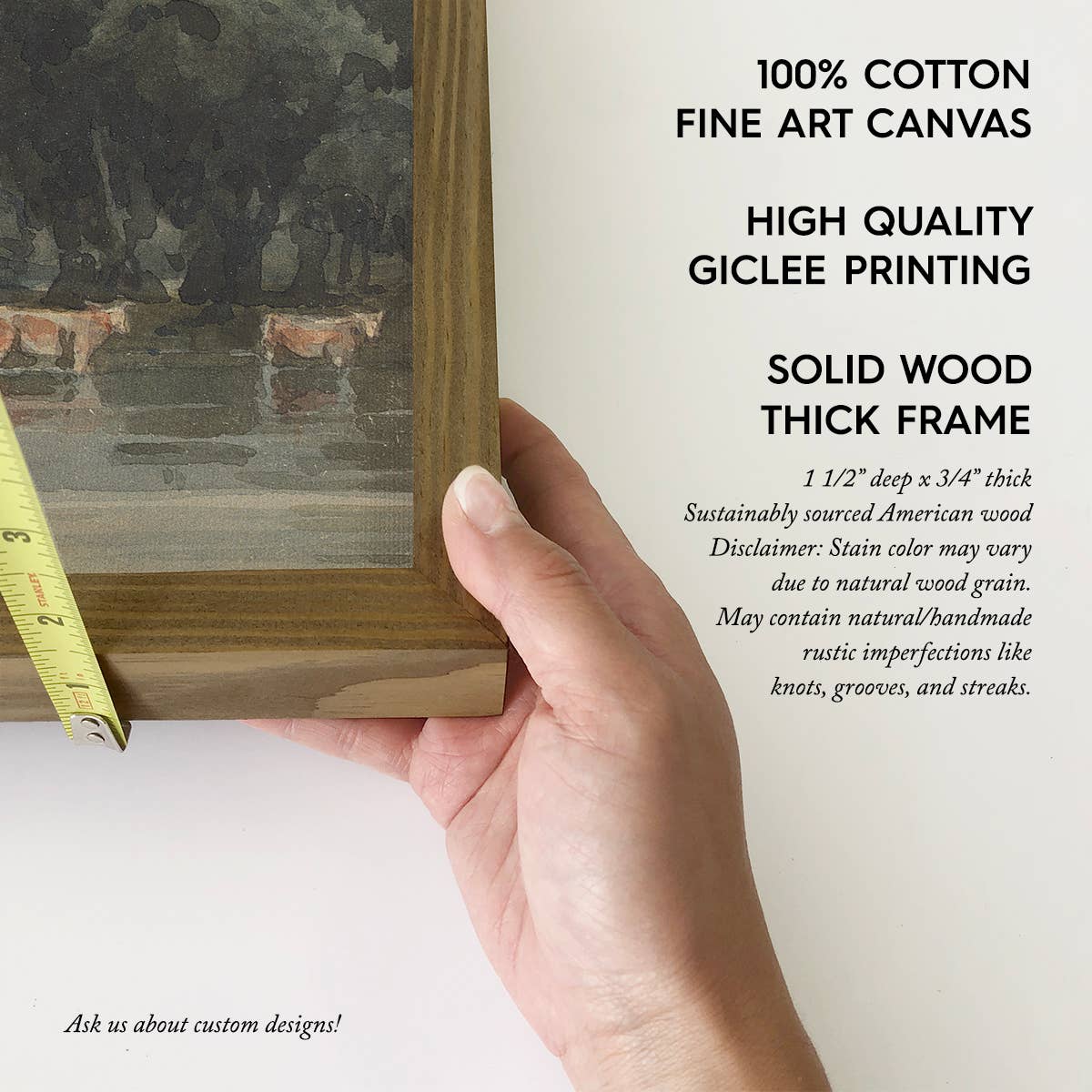 Cows in the Mountains - Cow Canvas Wall Art - Wood Framed