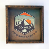 Adventure is Calling RV Camper Small Décor Wood Frame