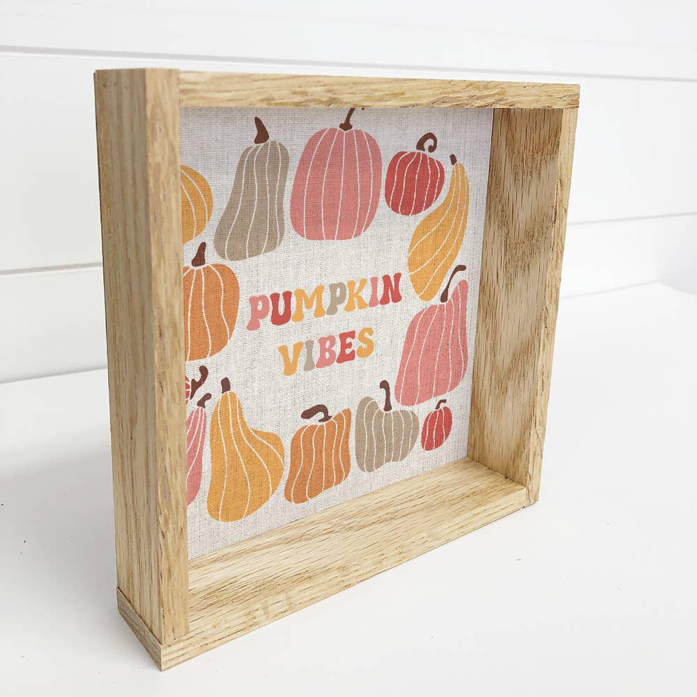 Pumpkin Vibes - Pumpkin Canvas Art - Fall Framed Wall Art