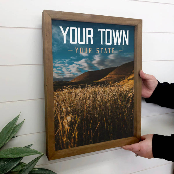Your Town - Personalized Wall Art - Framed Nature Wall Decor