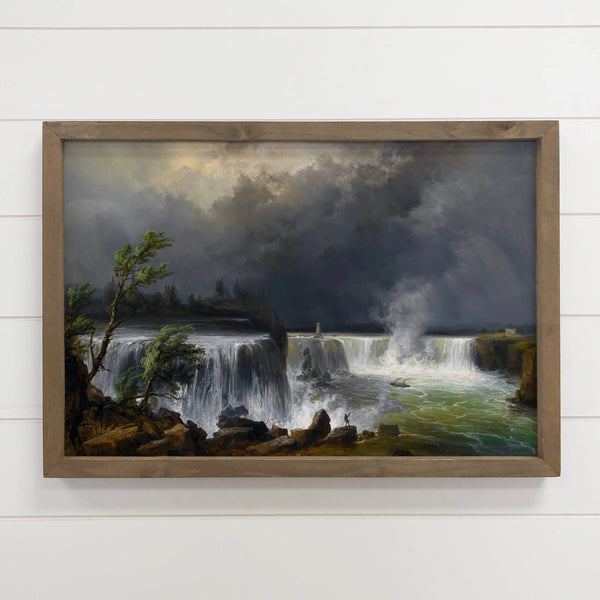 Niagara Falls - Waterfall Canvas Art - Wood Framed Wall Art