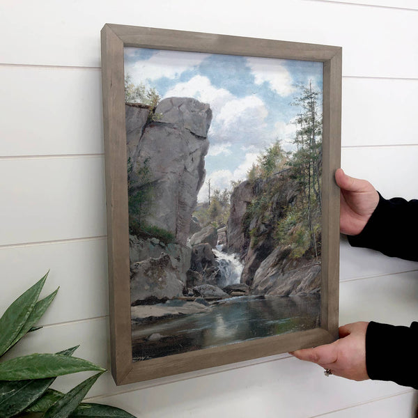 Falls of the Mississippi - Framed Nature Art - Cabin Art