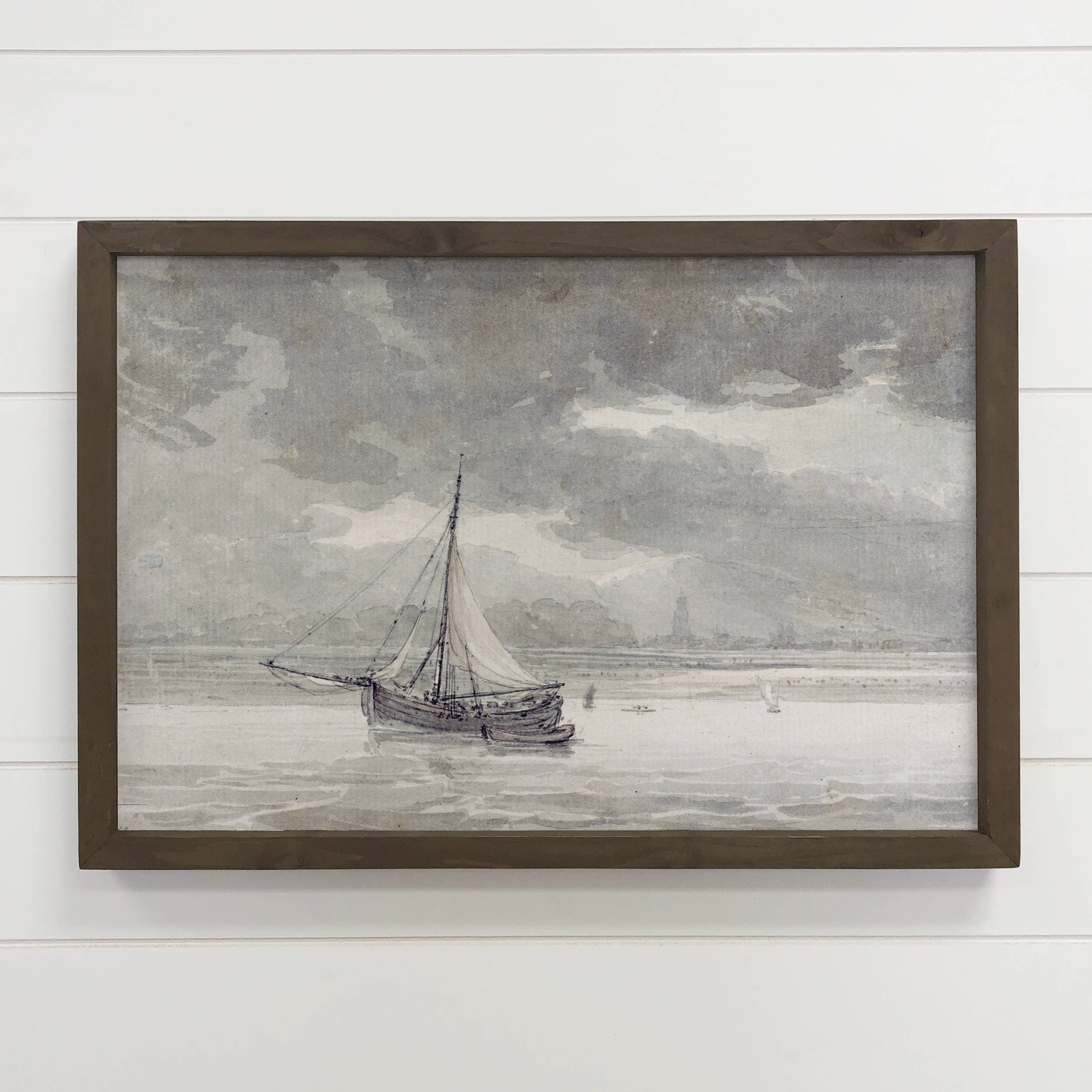 River Thames Ship - Ship Canvas Art - Wood