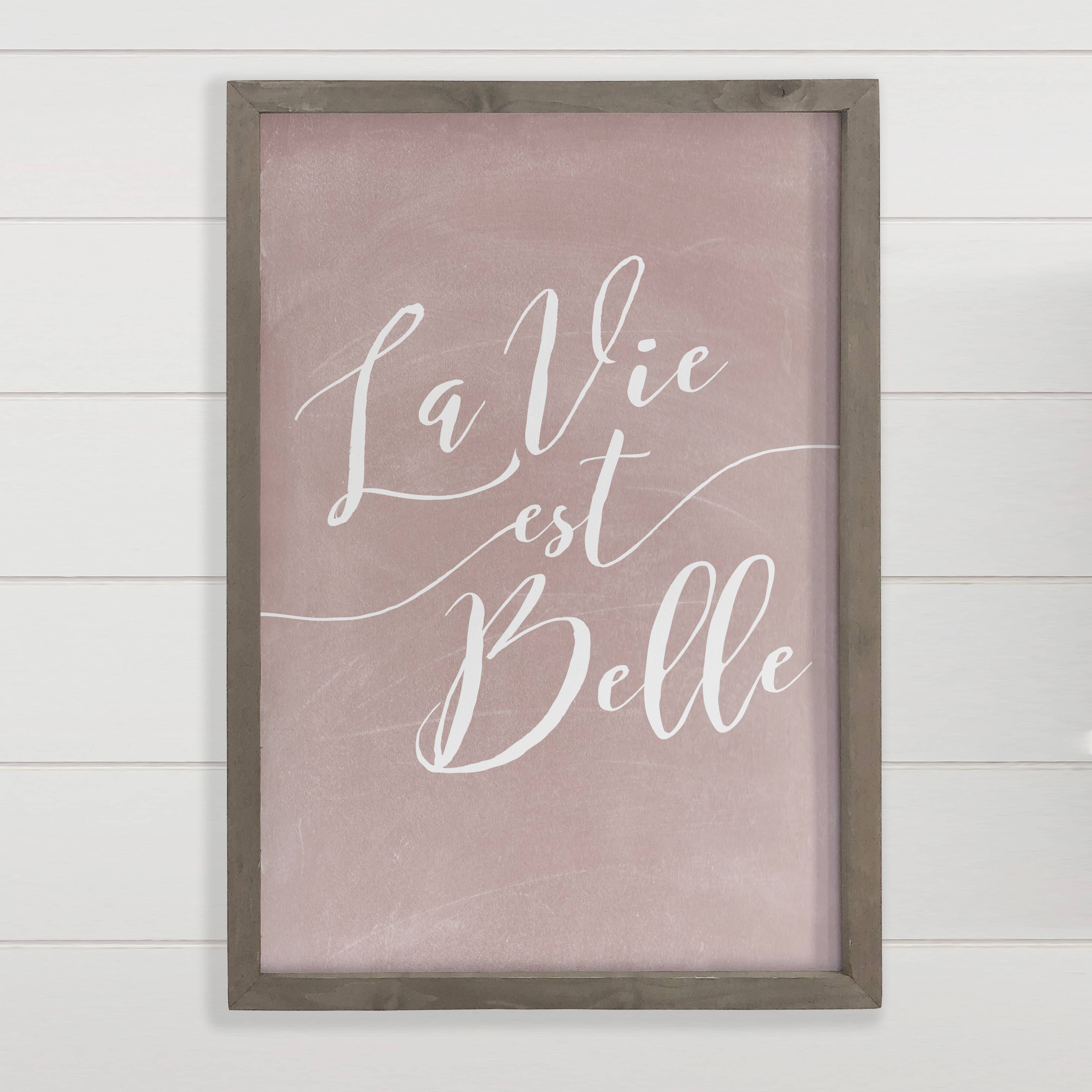 La Vie Est Belle Life is Beautiful - Canvas Word Art