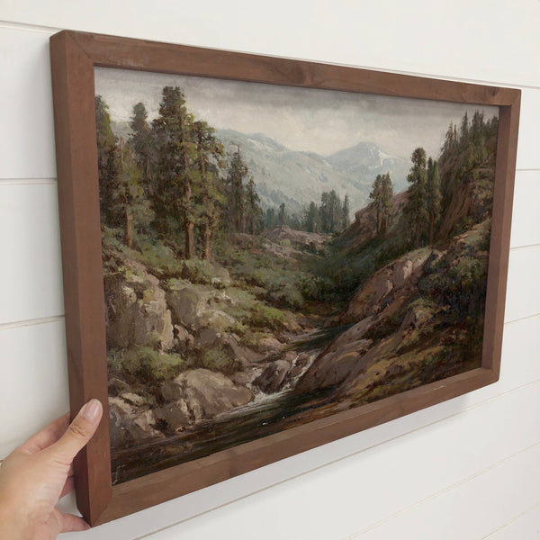 Sierra Nevada Summit - Nature Canvas Art - Wood Framed Art