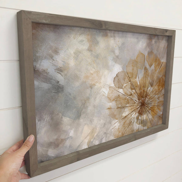 Abstract Primitive Petals - Abstract Canvas Art - Wood Frame