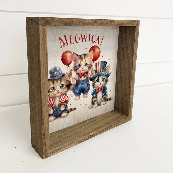 Meowica Three Kittens - Cute Patriotic Kittens - Baby Animal